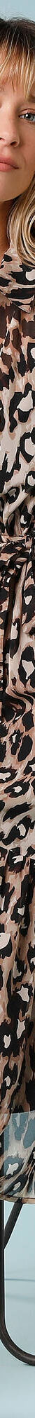 Robe chemisier spécial Petites imprimée léopard (taupe / noir) Robe chemisier spécial Petites imprimée léopard (taupe / noir)